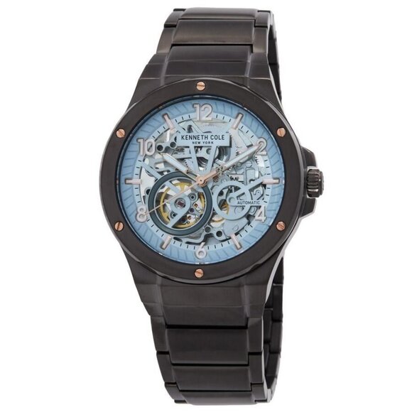 NWT Authentic Kenneth Cole New York Automatic Blue Dial Men's Watch - Picture 1 of 3